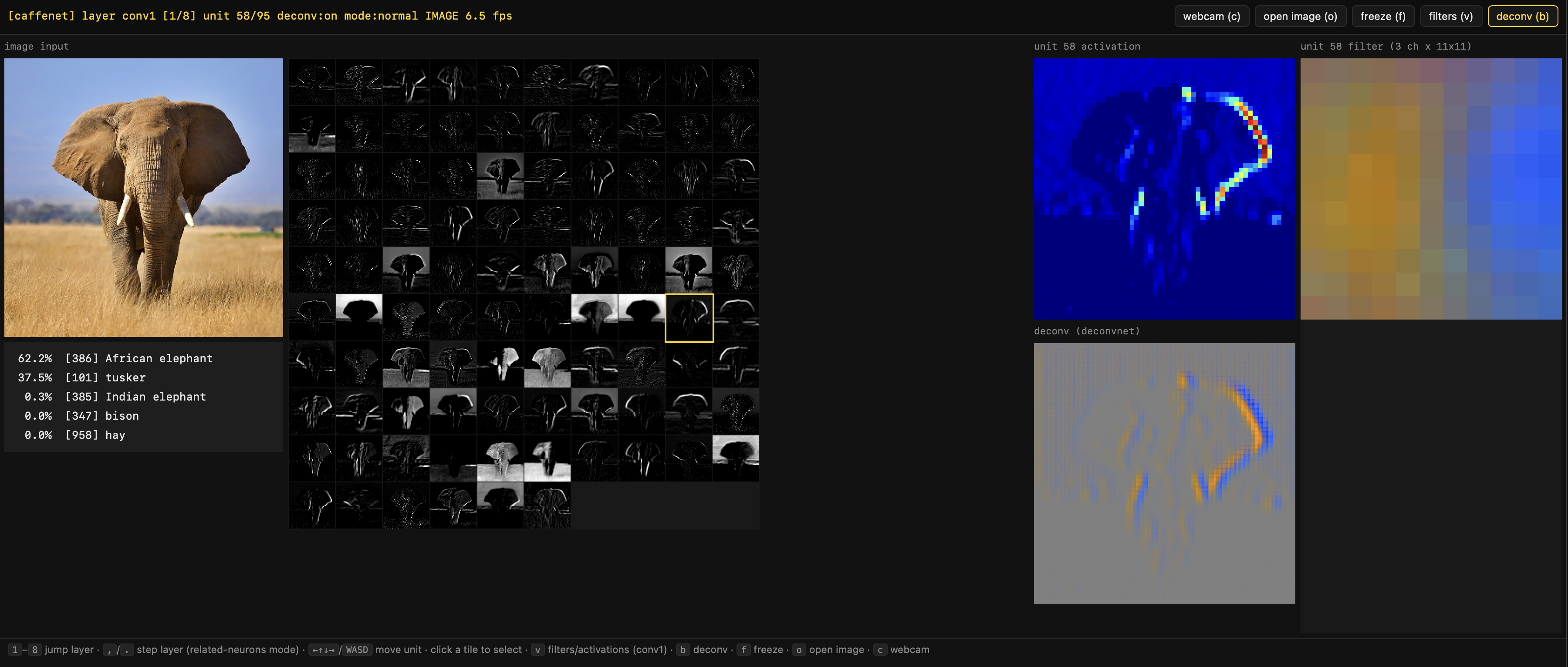 Screenshot of the DeepViz Toolbox Web interface